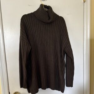 Cozy Brown Turtleneck Sweater